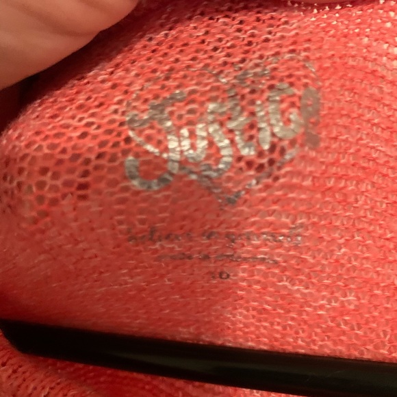 Girls just a sweater salmon pink star - Picture 2 of 2